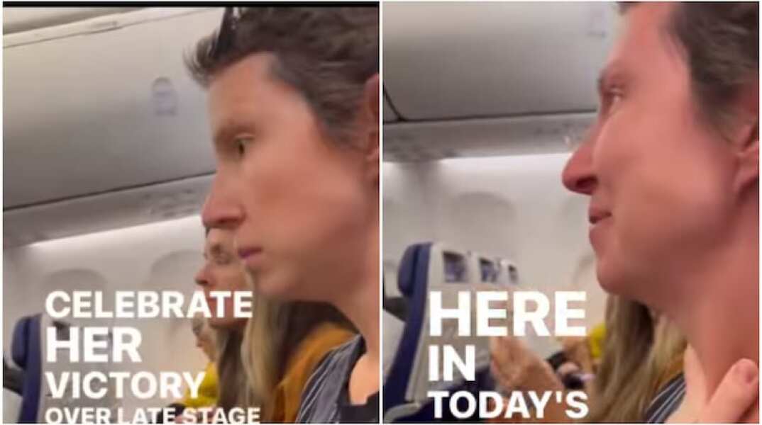 Πιλότος καλωσόρισε σε πτήση μια γυναίκα που νίκησε τον καρκίνο του μαστού, κάνοντας τους επιβάτες να χειροκροτήσουν και την ίδια να δακρύσει.  