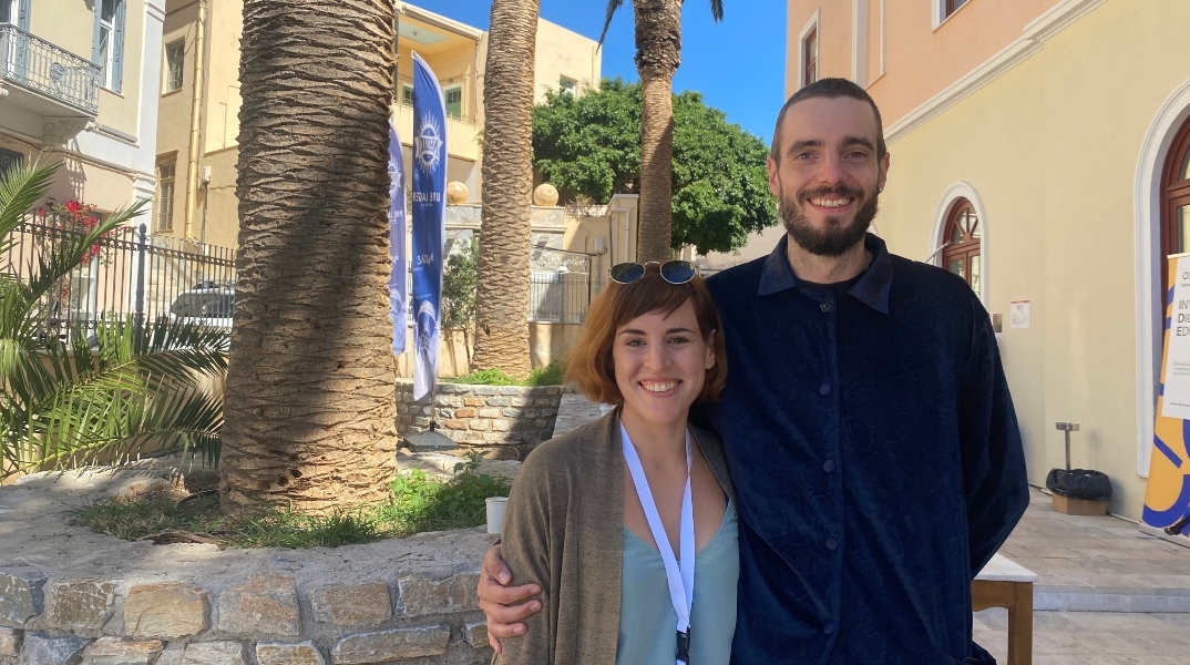 O Mikkel Sommer, animator και επικαφαλής σχεδιασμού χαρακτήρων και η Δανάη Κατωπόδη , διευθύντρια παραγωγής του «Flee»