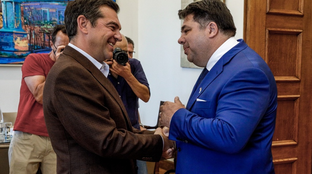 Αλέξης Τσίπρας - Τζορτζ Τσούνης σε εγκάρδια συνάντηση