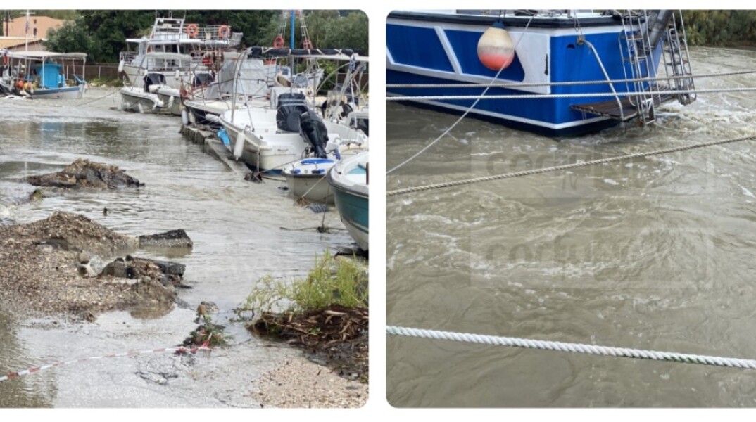 Εικόνες από την κακοκαιρία στην Κέρκυρα