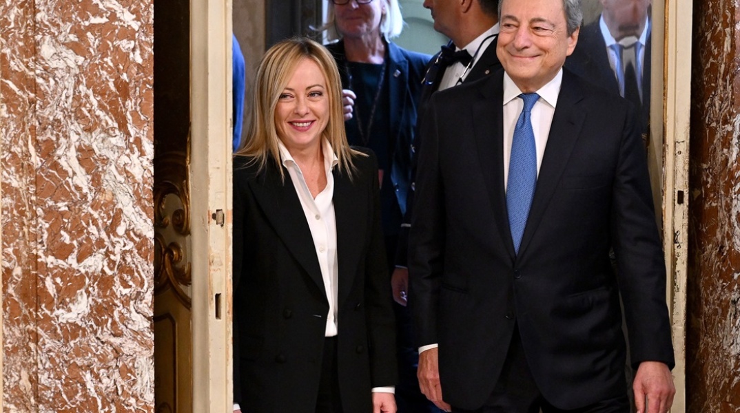 Ο Μάριο Ντράγκι και η Τζόρτζια Μελόνι