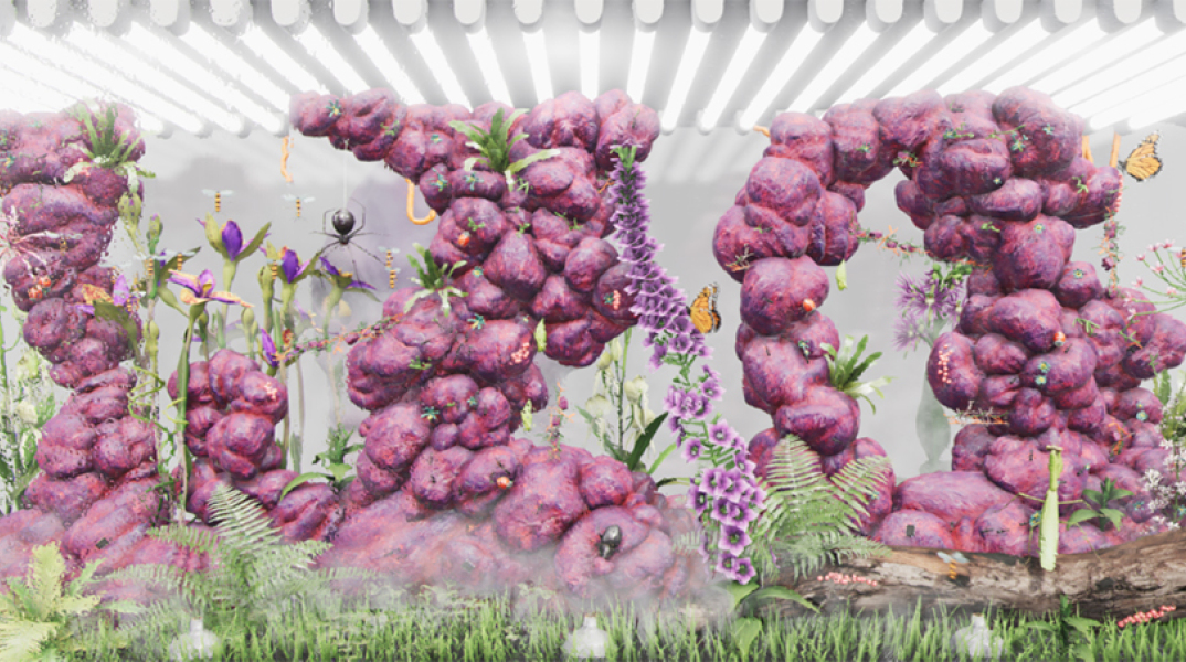 Theo Triantafyllidis, BugSim (Pheromone Spa), 2022, live simulation. originally commissioned by M. Museum, Almere The Netherlands