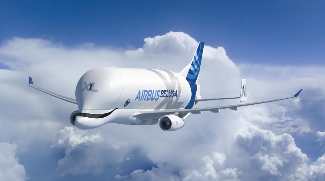 Η Airbus χρησιμοποιεί τον στόλο των φαλαινόσχημων αεροσκαφών Beluga για να μεταφέρει τεράστια φορτία σε όλο τον κόσμο, όπως δορυφόρους και ελικόπτερα.