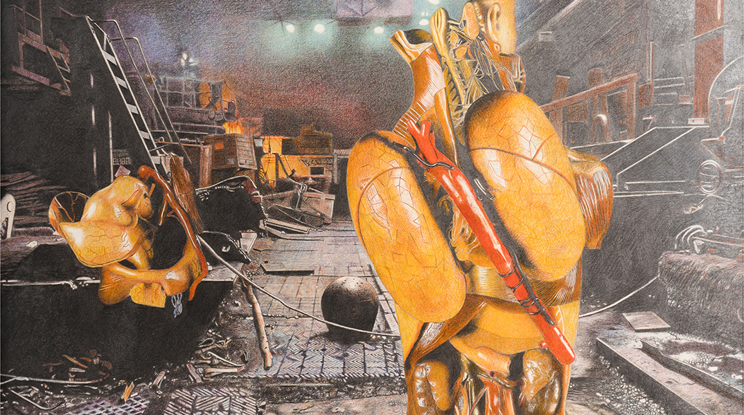 Αλέξανδρος Ίσαρης «The visitor», μολύβια σε χαρτί