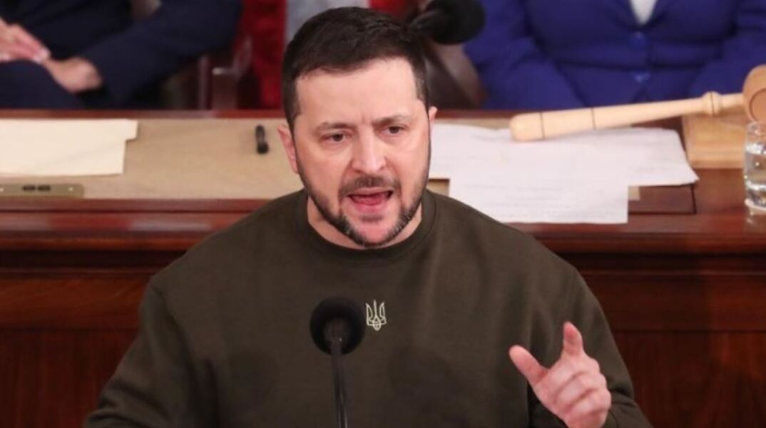 Ο Ουκρανός πρόεδρος, Βολοντίμιρ Ζελένσκι, στην ιστορική ομιλία του στο Κογκρέσο