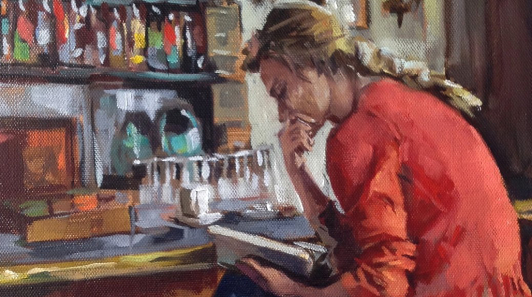 Εικ.: Isabelle Zutter, «L'heure du thé» (2016, λεπτ.) 