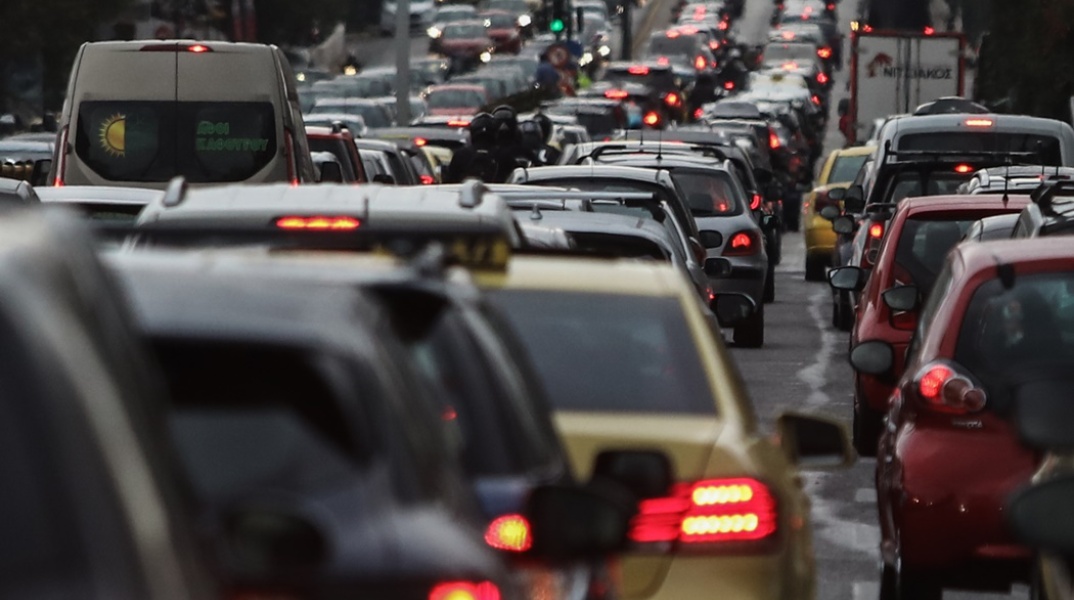 Μποτιλιάρισμα στους δρόμους της Αθήνας