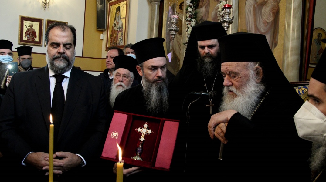 Πραγματοποιήθηκε ο αγιασμός του ανακαινισμένου Ιερού Ναού Ευαγγελισμού της Θεοτόκου, δωρεά του εφοπλιστή Νικόλαου Πατέρα, στη μνήμη της αδελφής του. 