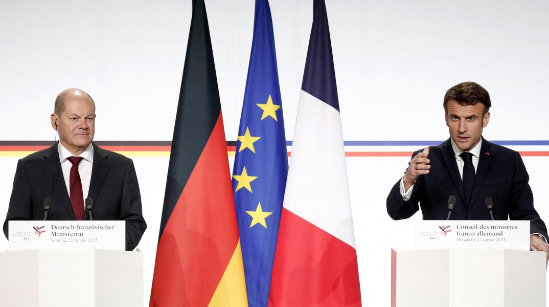 Συνάντηση Μακρόν - Σολτς στο Παρίσι: Οι προσπάθειες αποκατάστασης των γερμανογαλλικών σχέσεων στο επίκεντρο των δημοσιευμάτων του Τύπου.