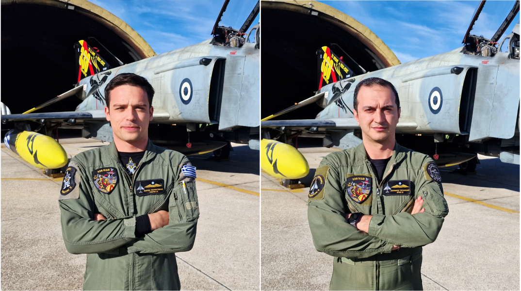 Οι δύο νεκροί πιλότοι Μάριος - Μιχαήλ Τουρούτσικας και Ευστάθιος Τσιτλακίδης