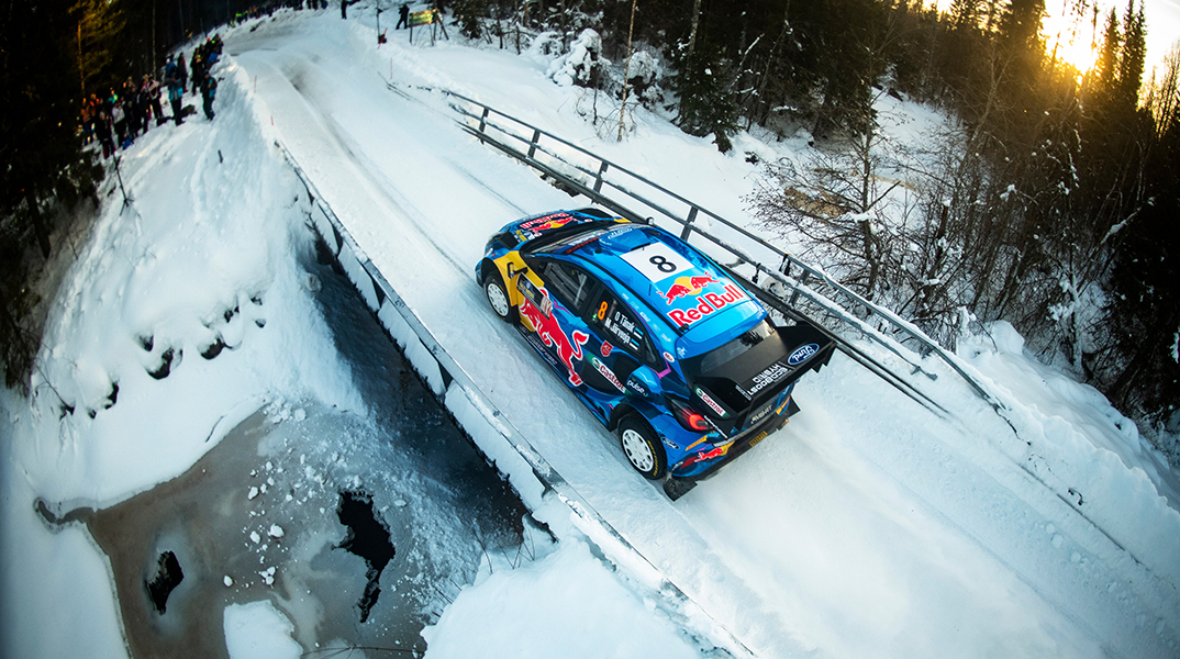 Στιγμιότυπο από το Ράλλυ Σουηδίας. 