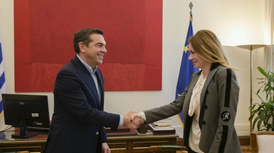 Αγγελική Αδαμοπούλου και Αλέξης Τσίπρας