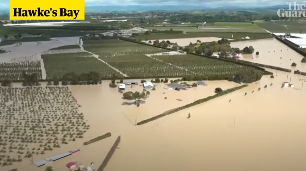 Νέα Ζηλανδία - Πλημμύρες σε περιοχές μετά το πέρασμα του κυκλώνα Γκαμπριέλ