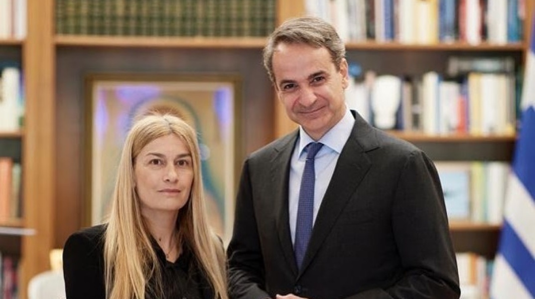 Η Σέβη Αμανατίδου - Βολουδάκη με τον Κυριάκο Μητσοτάκη