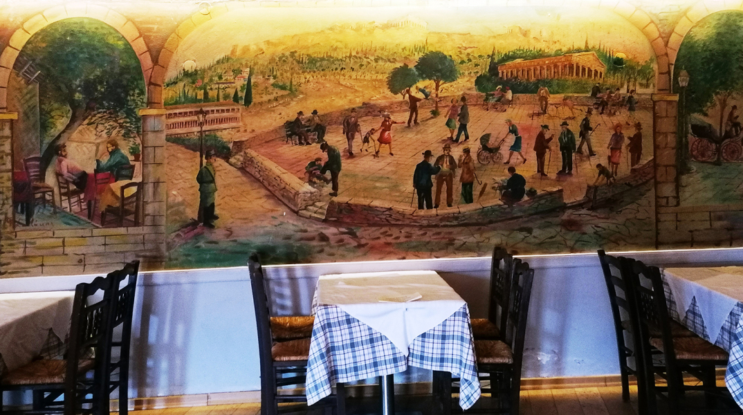 Τοιχογραφίες του λαϊκού ζωγράφου Γιώργου Σαββάκη