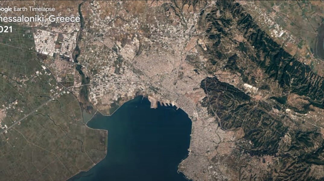 Η Θεσσαλονίκη μέσα από το Google Earth Timelapse