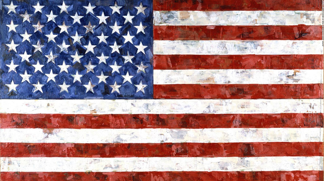 Εικ.: Jasper Johns, «Flag» (1967). Credit: Jasper Johns/Licensed by VAGA at Artists Rights Society