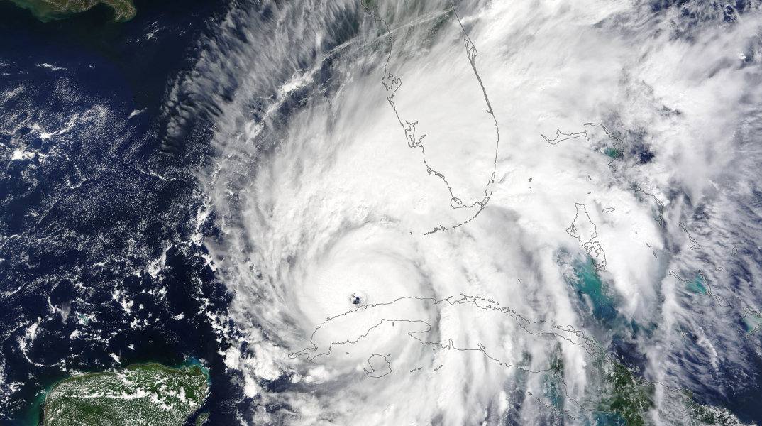 Ο τυφώνας Ian, όπως καταγράφηκε από το όργανο MODIS του δορυφόρου Terra της NASA στις 27 Σεπτεμβρίου 2022