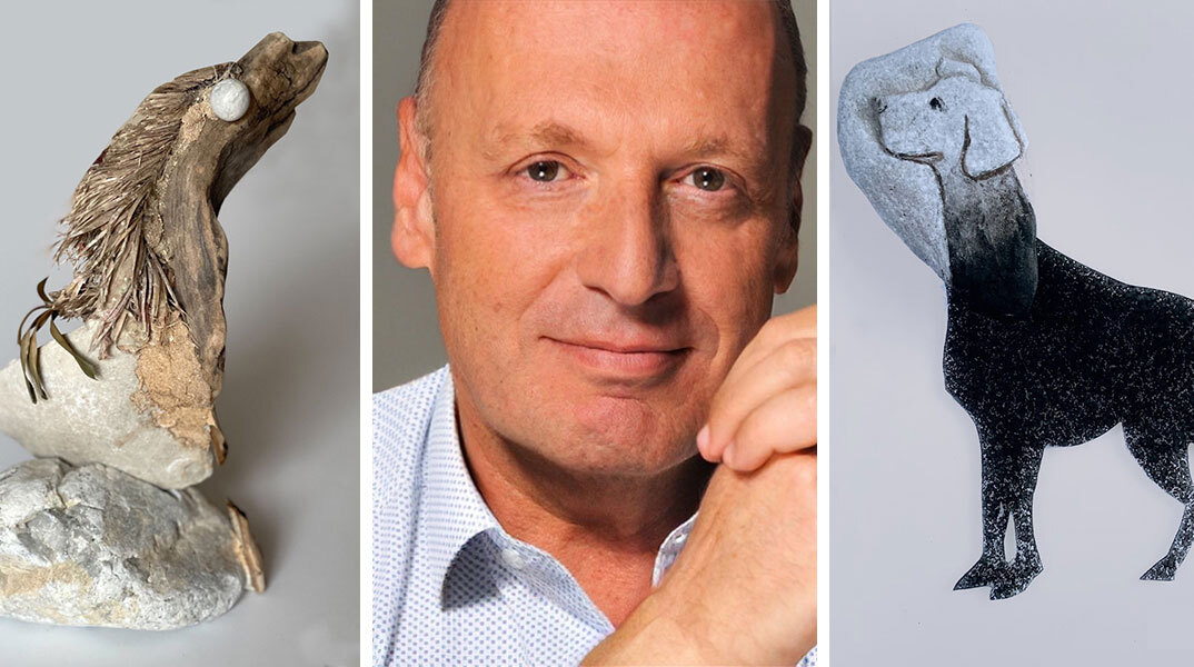 Ο Τάσος Λιακόπουλος κάνει σφραγίσματα και απονευρώσεις με φόντο έργα τέχνης