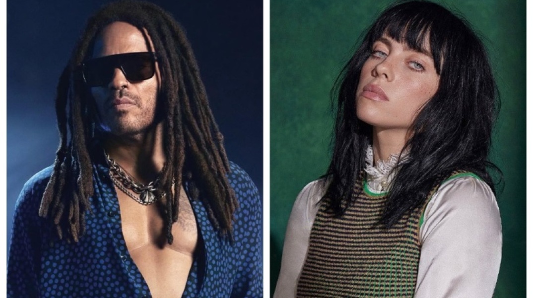Ο Lenny Kravitz και η Billie Eilish στην συναυλία για τον πλανήτη στο Παρίσι