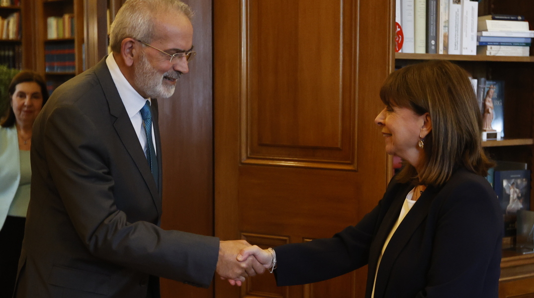 Ο Ιωάννης Σαρμάς και η Κατερίνα Σακελλαροπούλου