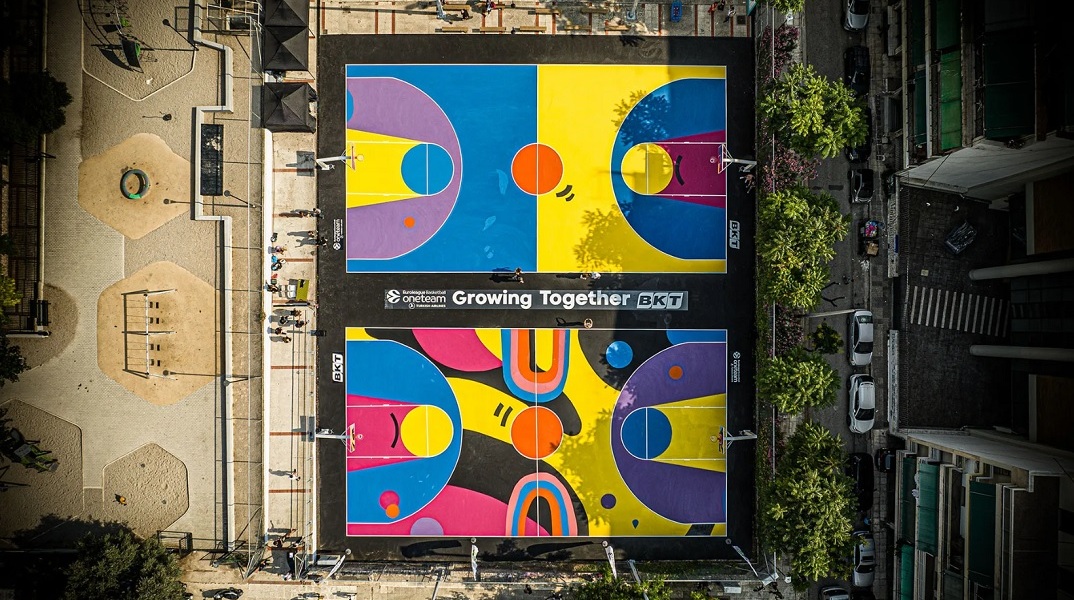 Γήπεδα μπάσκετ στα Κάτω Πατήσια. 