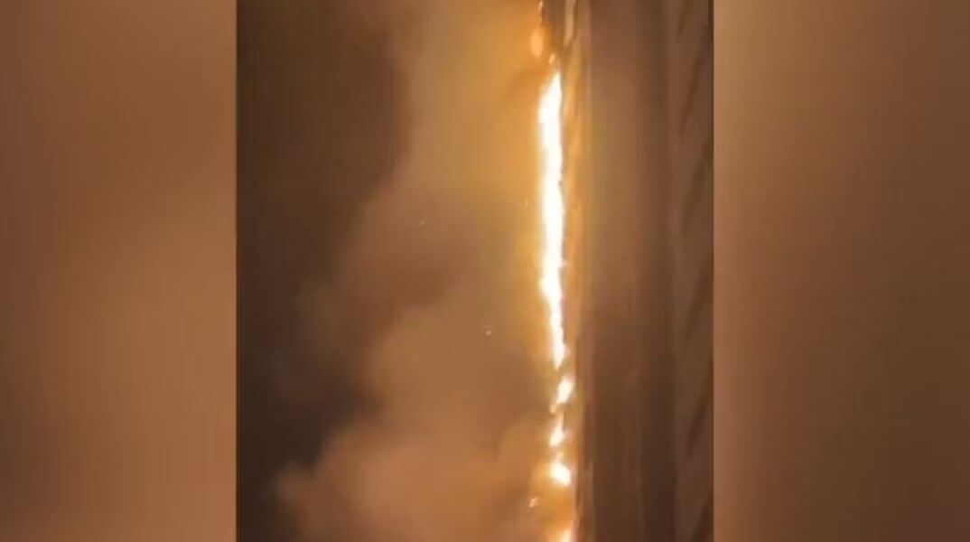 Πυρκαγιά «κατάπιε» κτίριο στα Ηνωμένα Αραβικά Εμιράτα