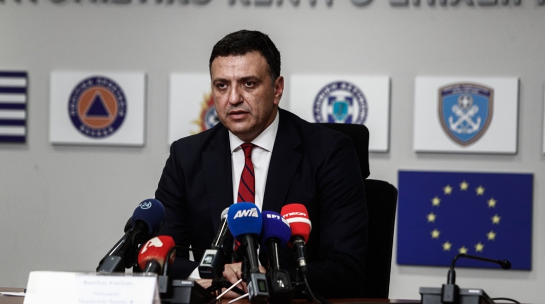 Ο υπουργός Κλιματικής Κρίσης και Πολιτικής Προστασίας, Βασίλης Κικίλιας