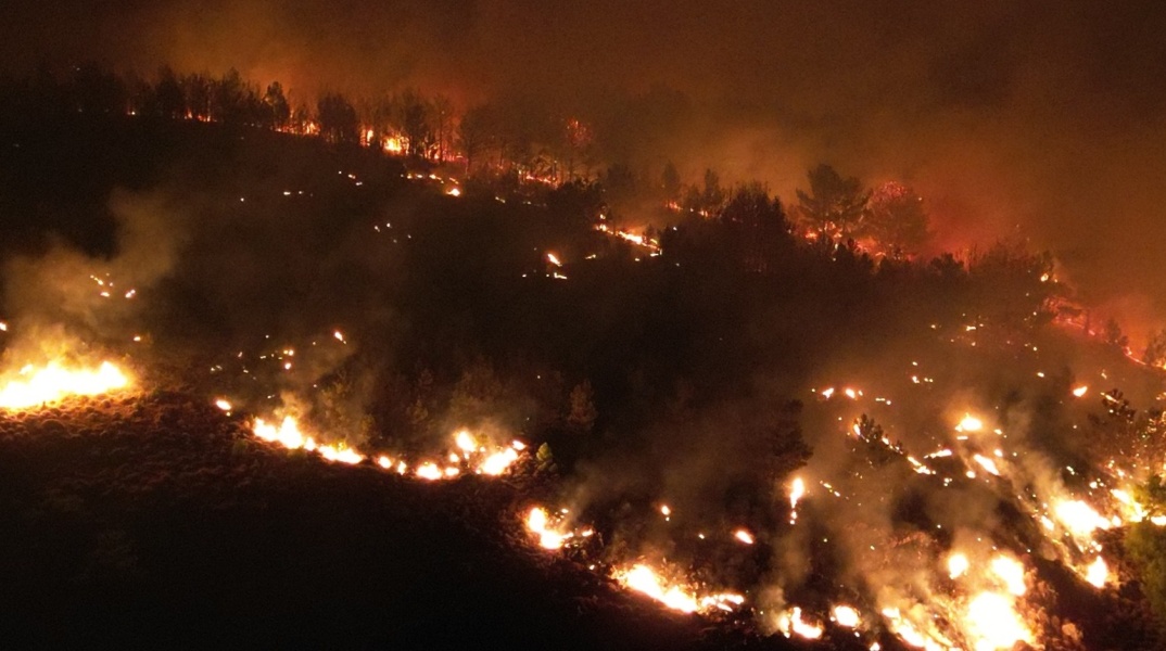 Φωτιά έκαψε δασική έκταση στη Χίο