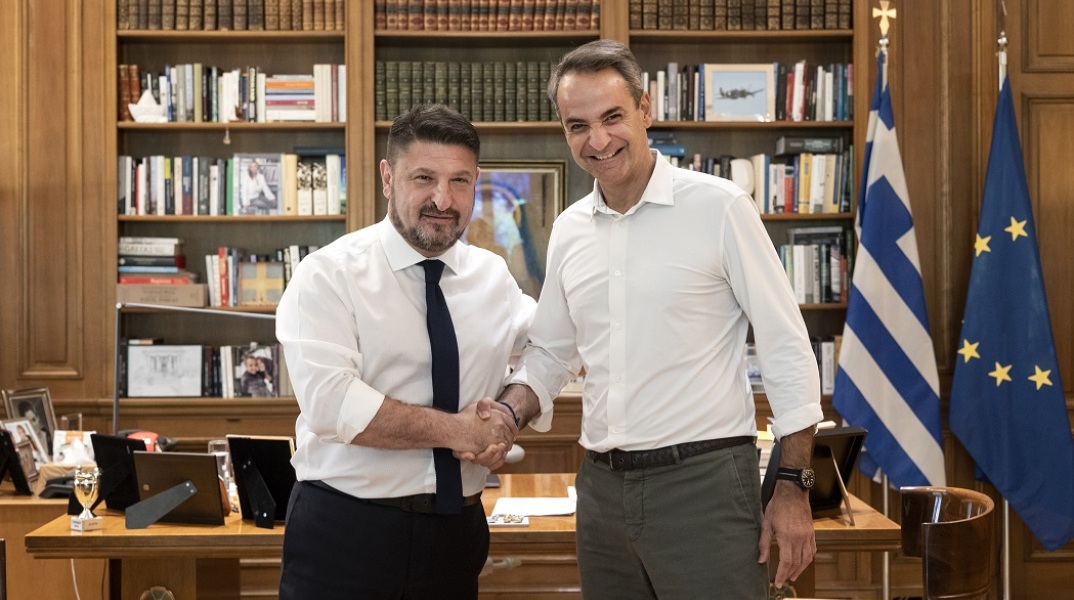 Αυτοδιοικητικές εκλογές 2023: Συνάντηση του Κυριάκου Μητσοτάκη με τον υποψήφιο περιφερειάρχη Αττικής Νίκο Χαρδαλιά στο Μέγαρο Μαξίμου.