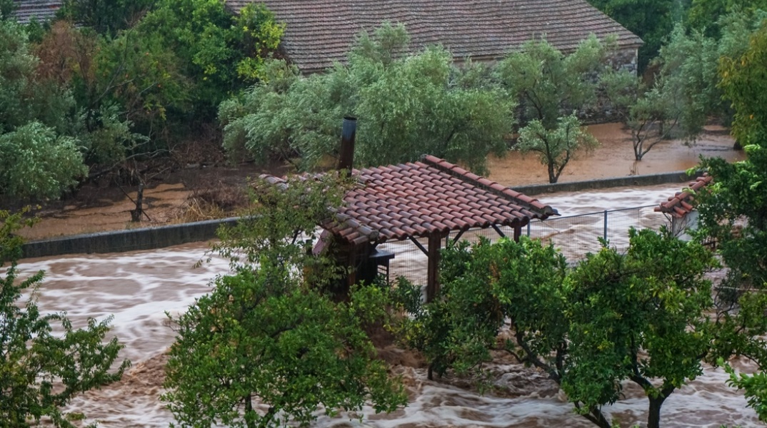 Κακοκαιρία Daniel - Πλημμυρισμένοι δρόμοι στο Πήλιο