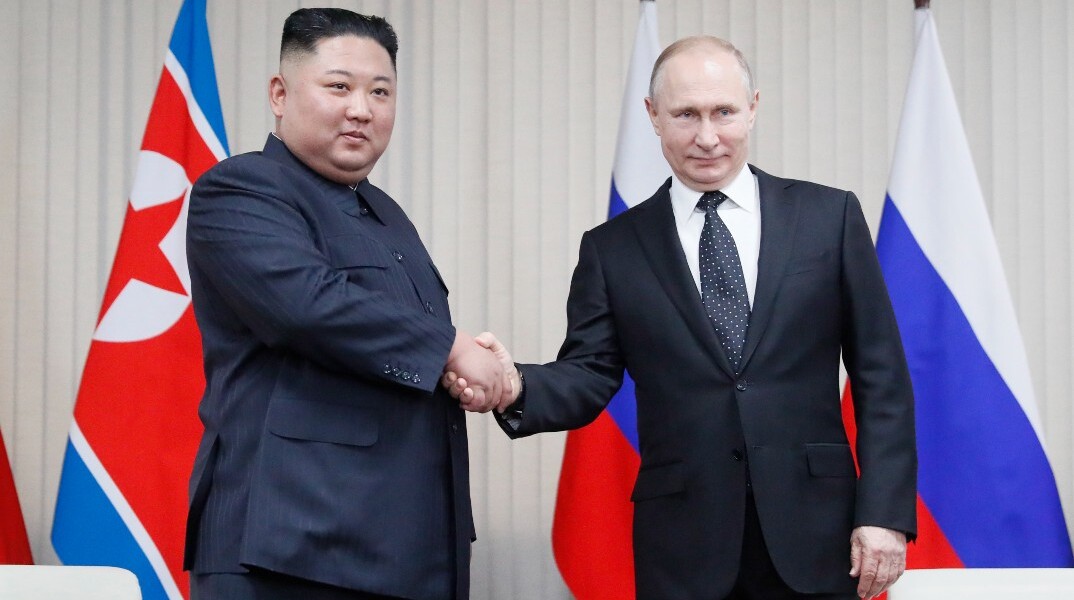 Ο Κιμ Γιονγκ Ουν και ο Βλαντιμίρ Πούτιν