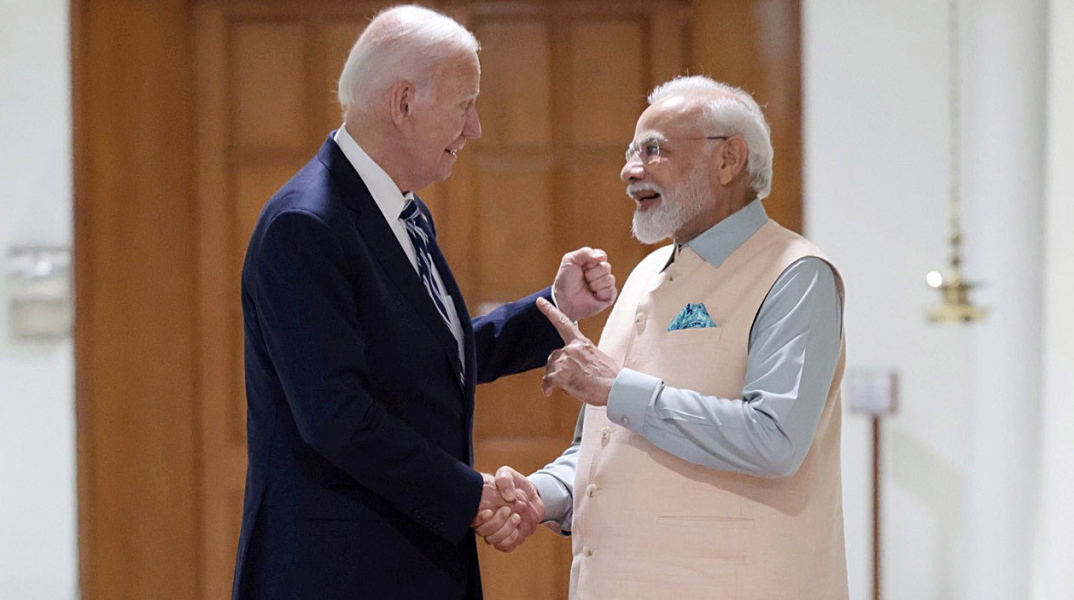 O Ναρέντρα Μόντι με τον Τζο Μπάιντεν