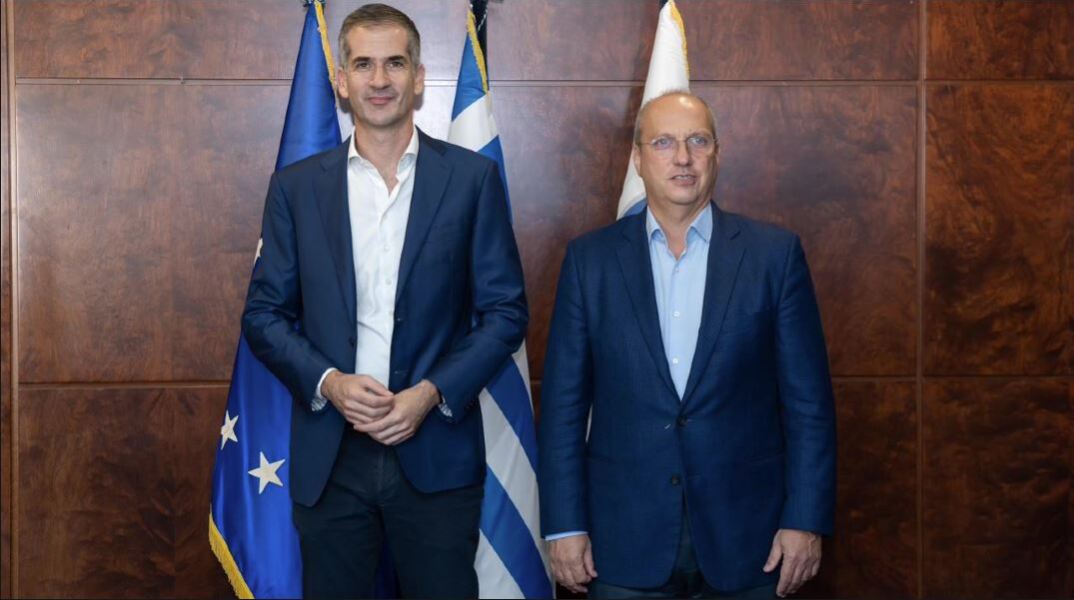 Συνάντηση του Υπουργού Προστασίας του Πολίτη, Γιάννη Οικονόμου, με τον Δήμαρχο Αθηναίων, Κώστα Μπακογιάννη