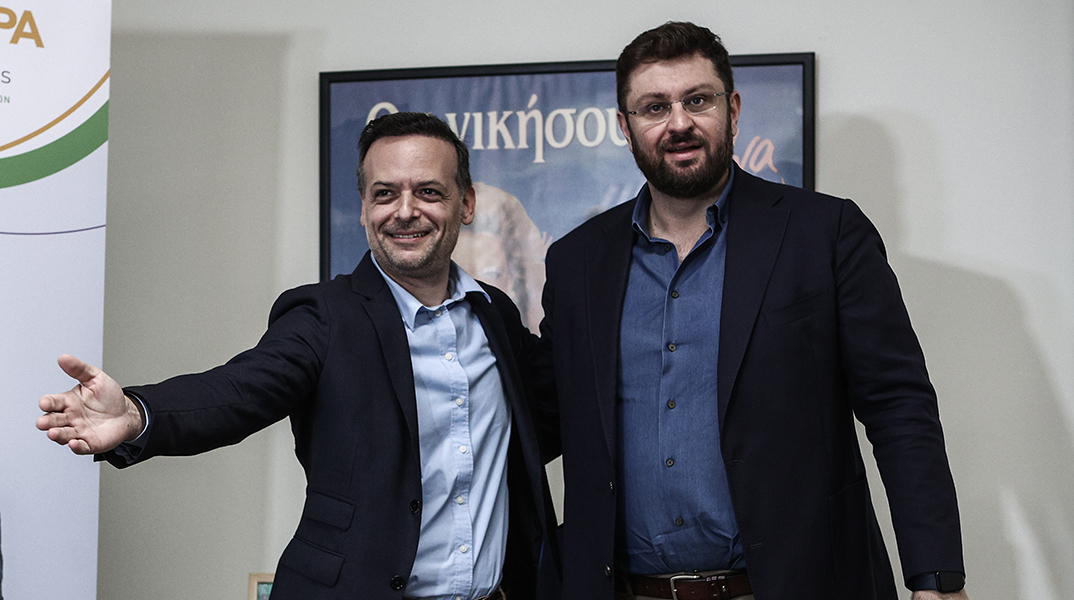 Συνάντηση του υποψηφίου δημάρχου Αθηναίων Χάρη Δούκα με τον επικεφαλής του Συνδυασμού "Ανοιχτή Πόλη" Κώστα Ζαχαριάδη