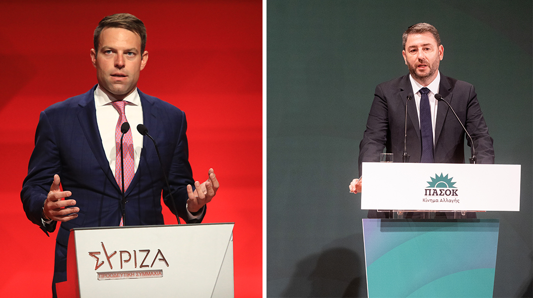 Στέφανος Κασσελάκης © ΓΙΑΝΝΗΣ ΠΑΝΑΓΟΠΟΥΛΟΣ / EUROKINISSI // Νίκος Ανδρουλάκης © ΓΡΑΦΕΙΟ ΤΥΠΟΥ ΠΑΣΟΚ-ΚΙΝΗΜΑ ΑΛΛΑΓΗΣ/EUROKINISSI