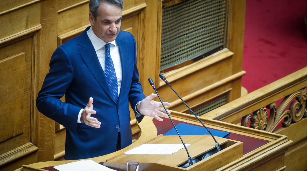 Ο Κυριάκος Μητσοτάκης στη Βουλή