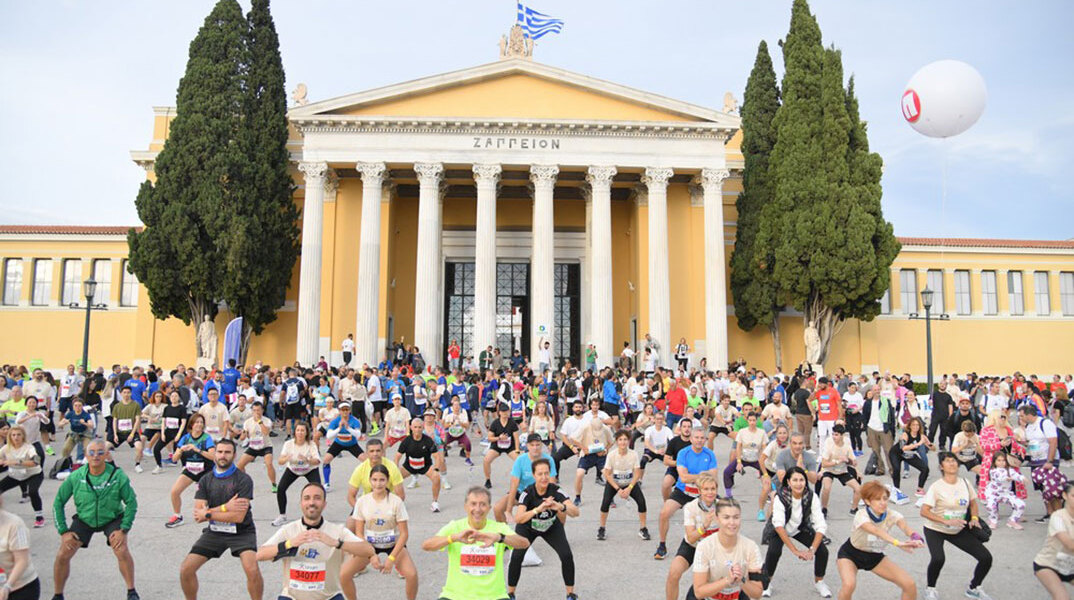 Προθέρμανση της ΟΠΑΠ Running Team και άλλων δρομέων