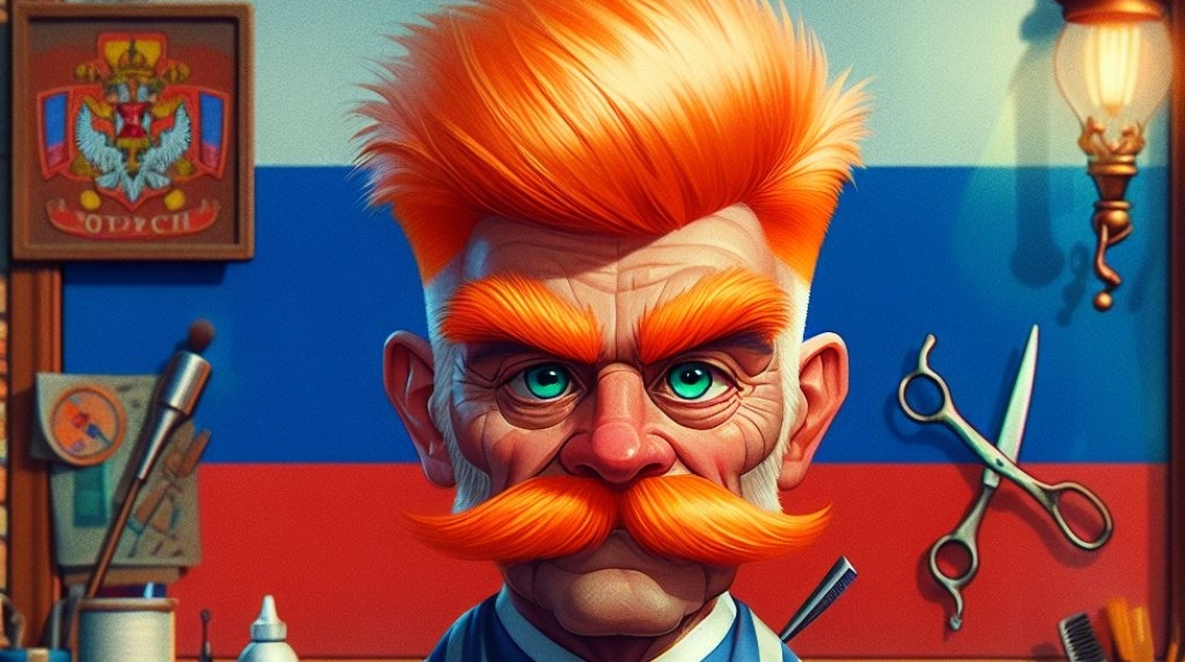 Ο κουρέας στο στενάκι με το περουκίνι