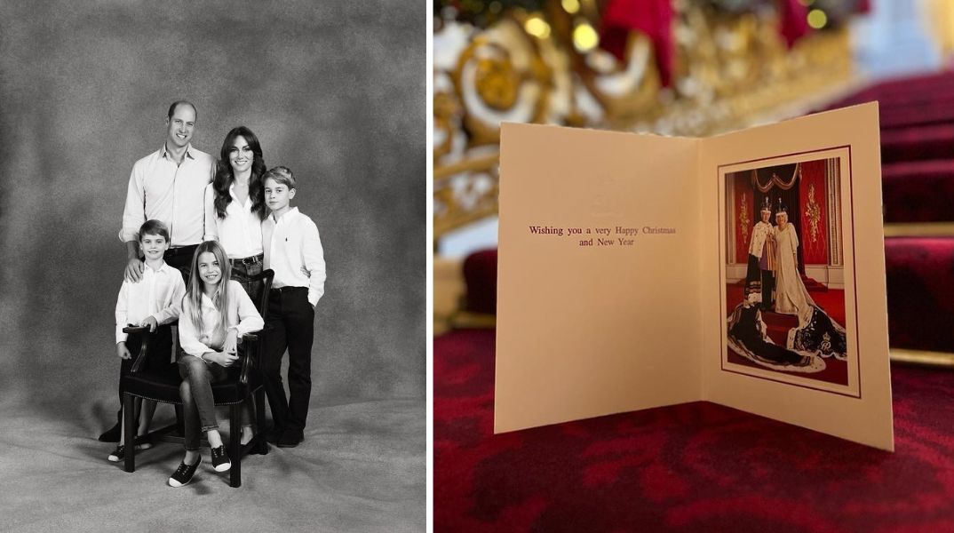 Χριστούγεννα 2023: Οι κάρτες της βασιλικής οικογένειας της Βρετανίας - Ασπρόμαυρη και σε κάζουαλ στιλ η φωτογραφία του πρίγκιπα και της πριγκίπισσας της Ουαλίας. 