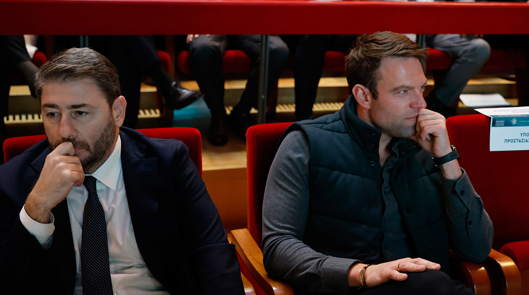 Νίκος Ανδρουλάκης, Στέφανος Κασσελάκης © ΓΙΩΡΓΟΣ ΚΟΝΤΑΡΙΝΗΣ/EUROKINISSI