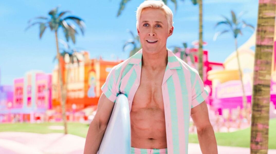 O ηθοποιός Ράιν Γκόσλινγκ ως Κεν στην ταινία Barbie