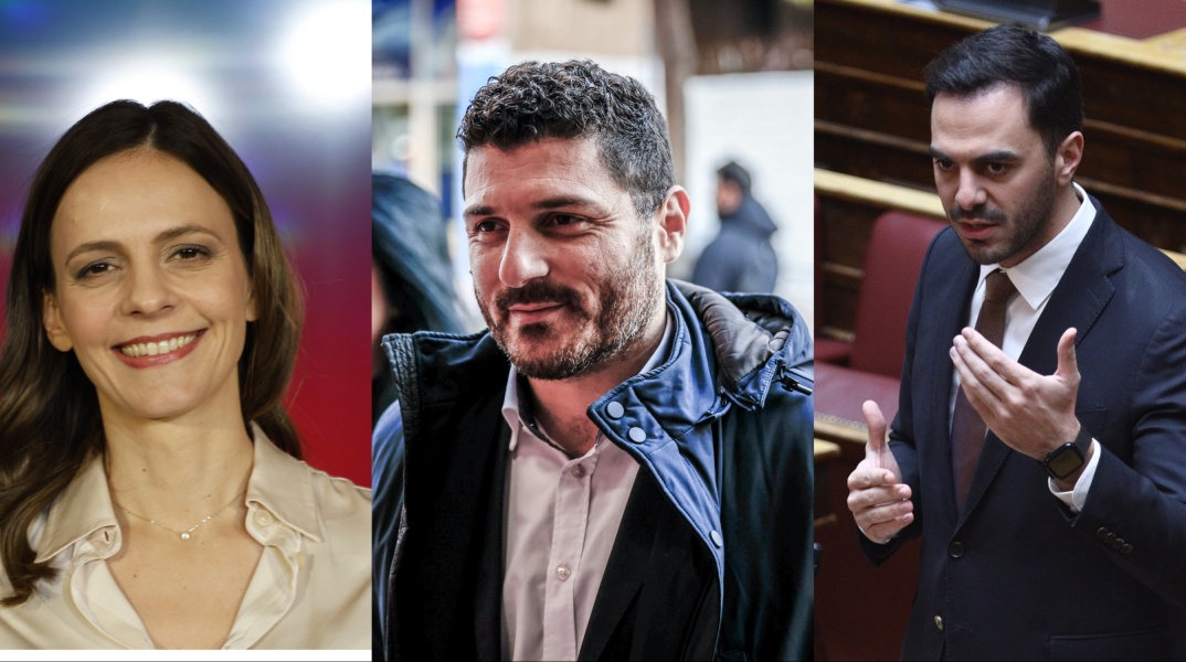 Έφη Αχτσιόγλου, Διονύσης Τεμπονέρας και Μανώλης Χριστοδουλάκης