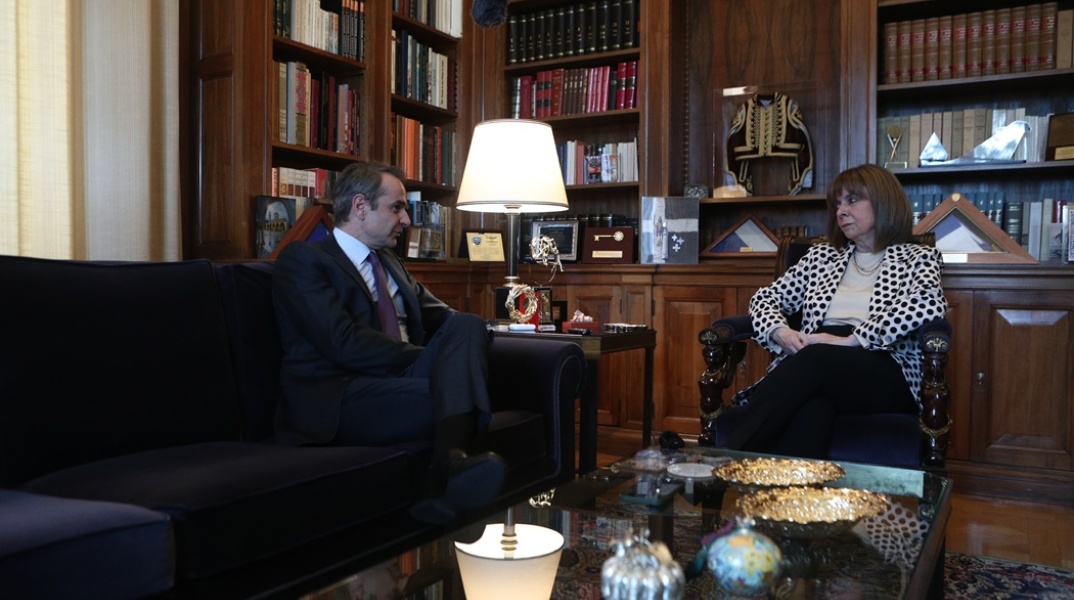 Κυριάκος Μητσοτάκης και Κατερίνα Σακελλαροπούλου