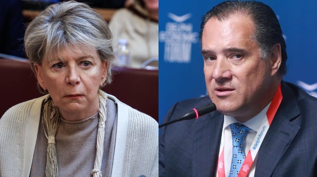 Έλενα Ακρίτα και Άδωνις Γεωργιάδης σε κολάζ φωτογραφιών