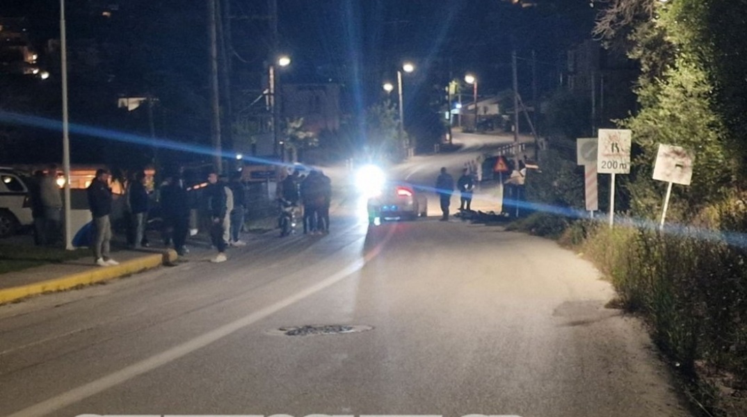 Το σημείο όπου καταγράφηκε το τροχαίο δυστύχημα στη Σκιάθο