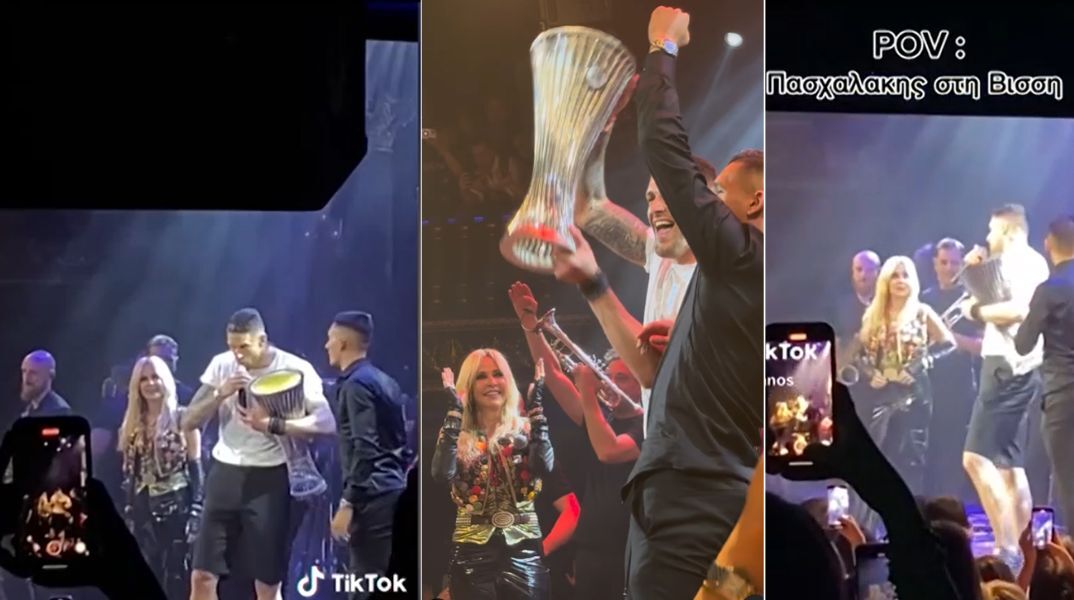 Άννα Βίσση: Τρόλαρε τους παίκτες του Ολυμπιακού - Γιόρτασαν την κατάκτηση του Conference League στο κέντρο που εμφανίζεται και έβαλε τον ύμνο του Παναθηναϊκού.