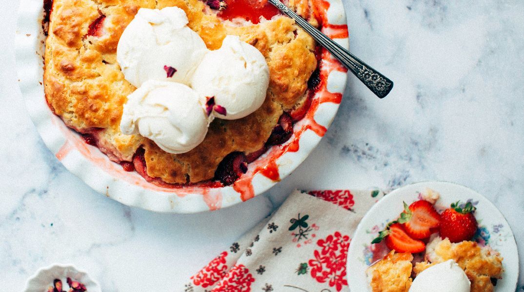 Συνταγή για Cobbler με φρέσκιες φράουλες