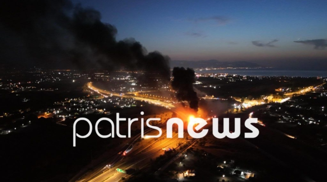 Φωτιά τώρα μετά από ανατροπή βυτιοφόρου στην Αθηνών – Κορίνθου