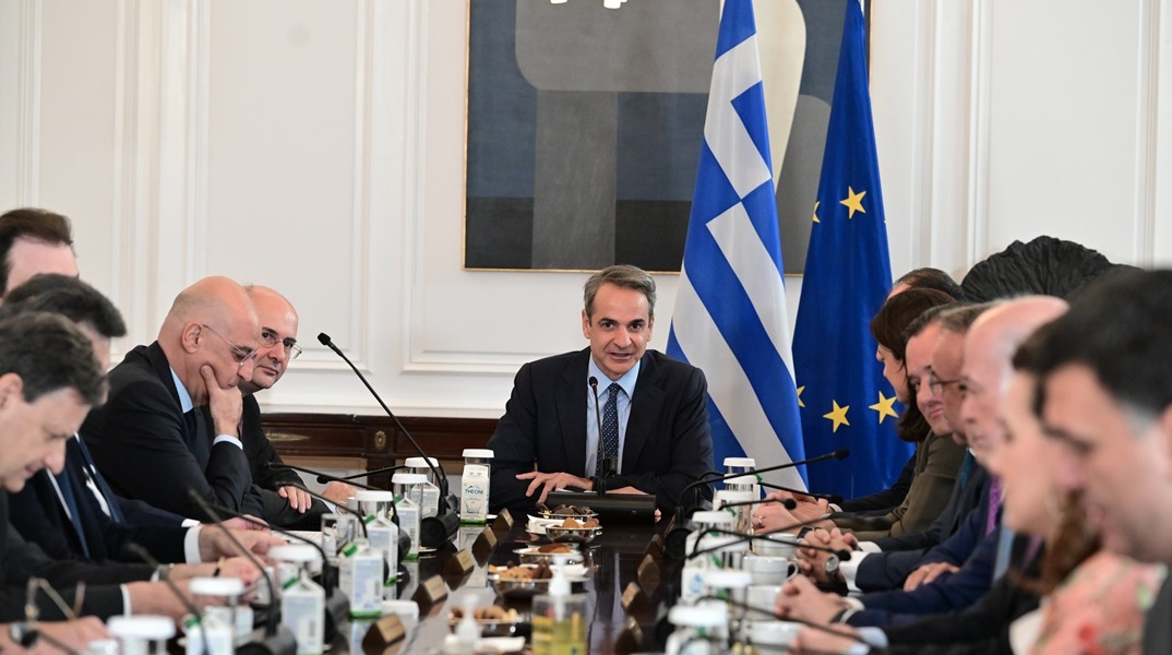 Ο Κυριάκος Μητσοτάκης στο Υπουργικό Συμβούλιο